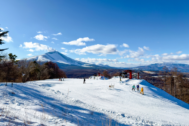 Skiing at Mount Asama